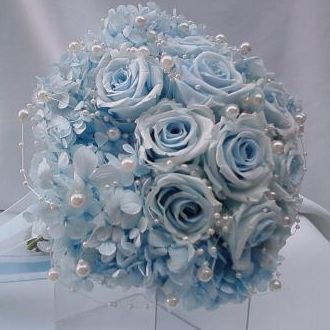 Buquê Hortênsia azul e rosas bicolor naturais preservadas – Flor de Cór –  Flores Naturais Preservadas