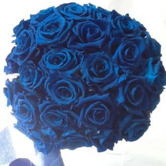 Buquê rosas azuis preservadas