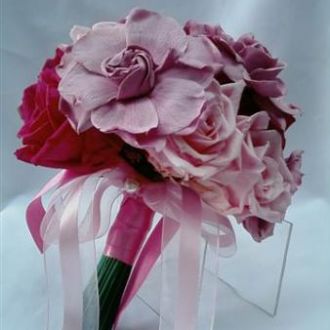 Buquê flores preservadas rosas cor de rosa claro pink e gardênias rosa  antigo claro – Flor de Cór – Flores Naturais Preservadas