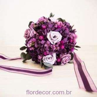 Buquê de noiva flores preservadas roxo e lilás – Flor de Cór – Flores  Naturais Preservadas